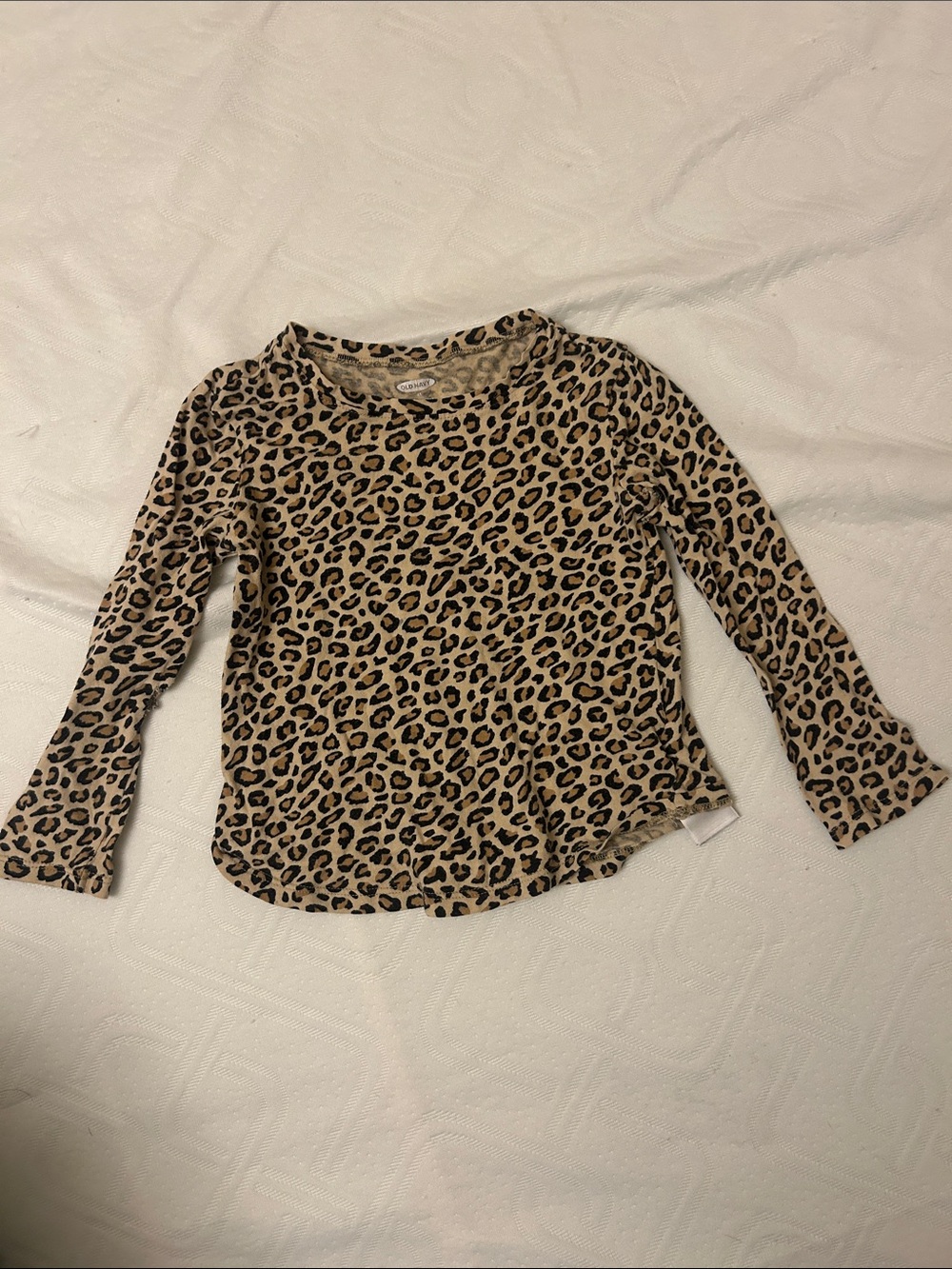 Old Navy Leopard Print Long-Sleeve Top - Beige and Black